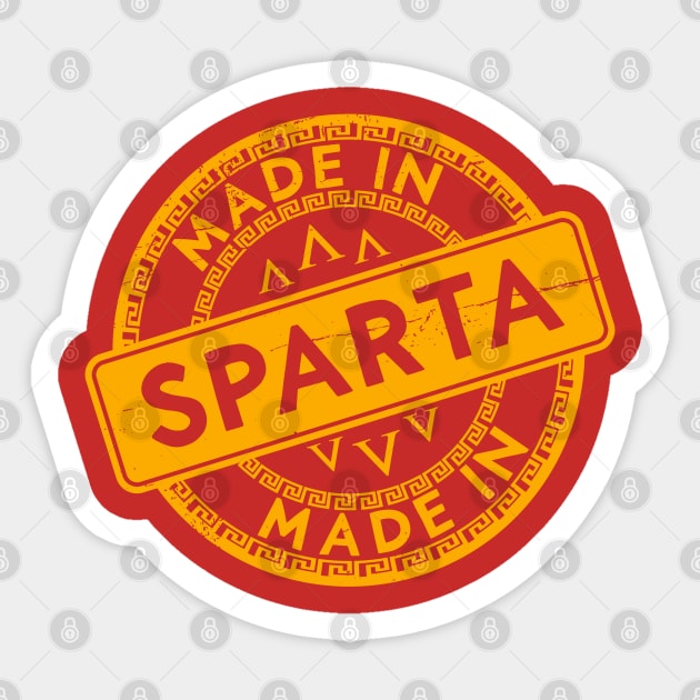 Made in Sparta Mono Sticker by nickbeta